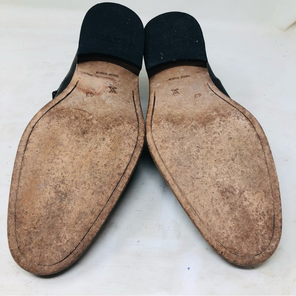 Valuni Brown Pebbled Leather Buckled Strap Oxfords - Picture 13 of 13